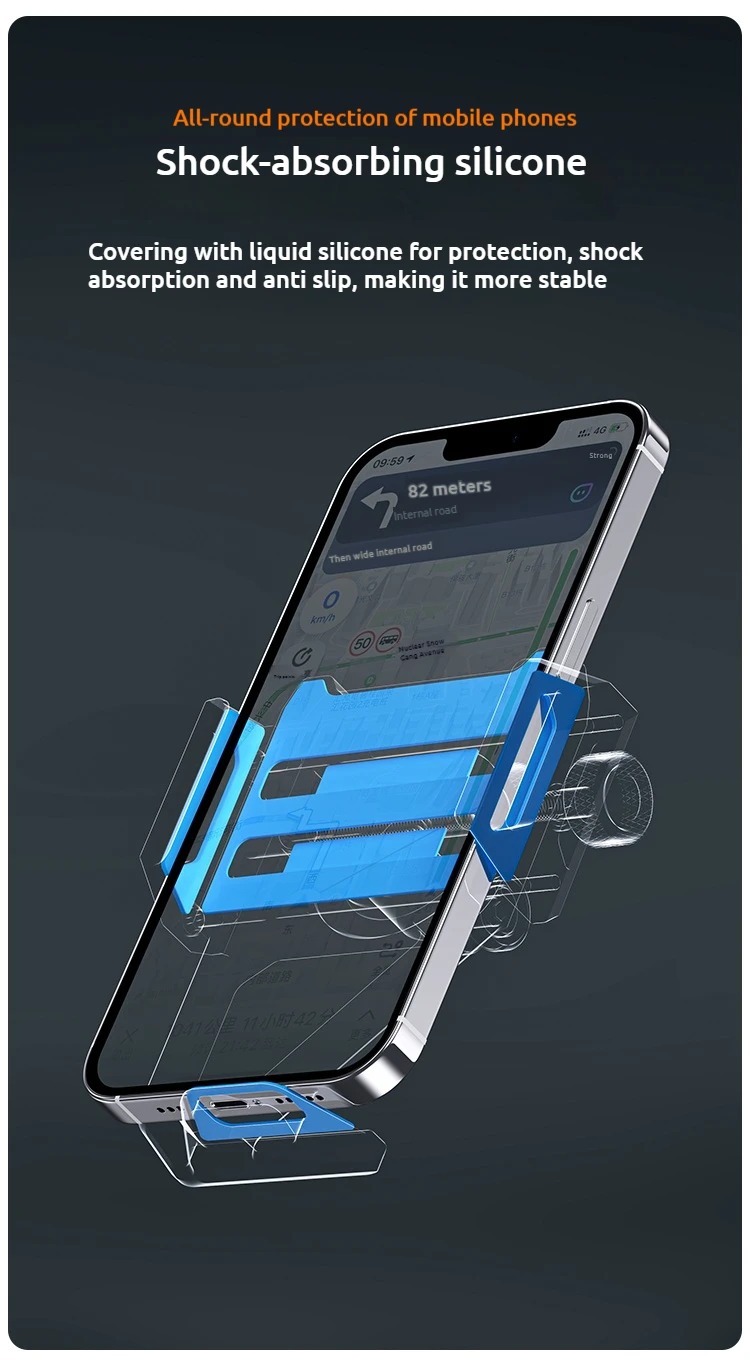 Support de téléphone en alliage d'aluminium pour vélo