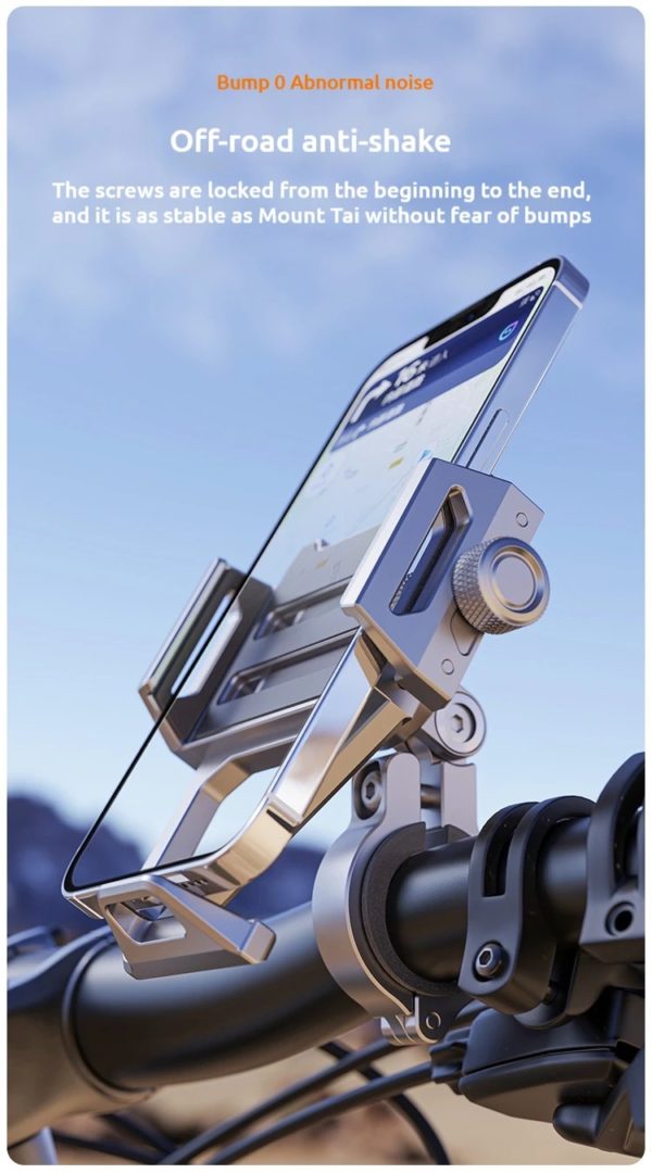 Support de téléphone en alliage d'aluminium pour vélo