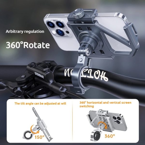 Support de téléphone en alliage d'aluminium pour vélo