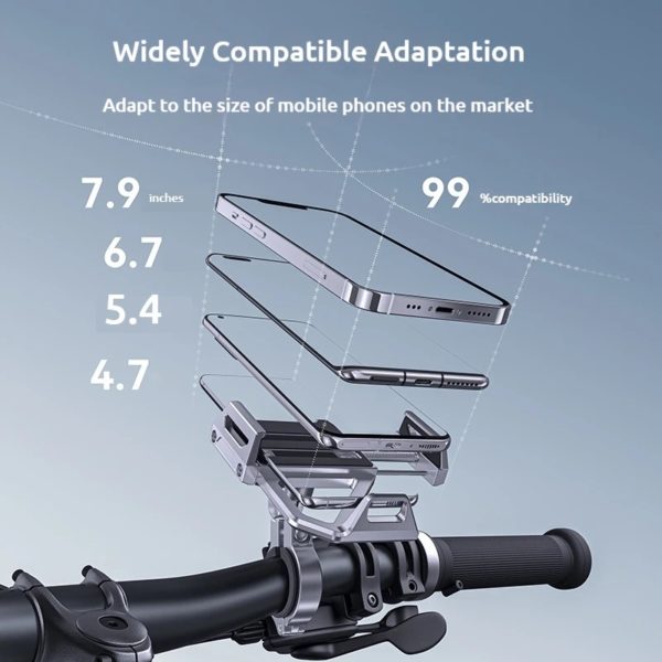 Support de téléphone en alliage d'aluminium pour vélo